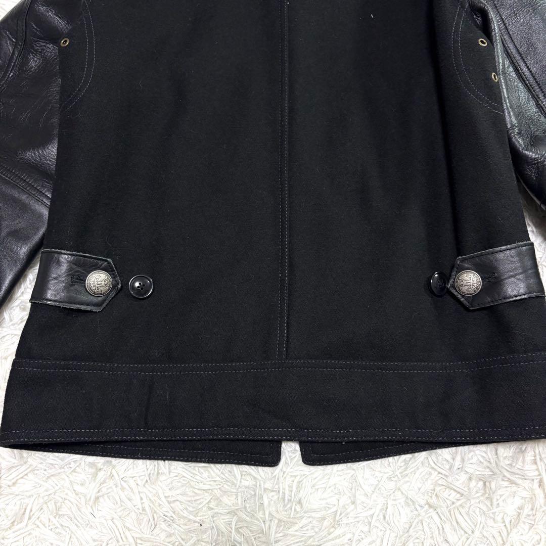 【美品/レア】AVIREX 牛革 ドンキーカラーフライトジャケット 銀ボタン M