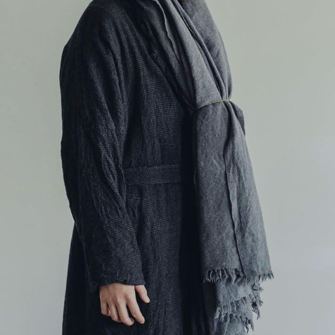 美品　locally muji stole 縮絨ウール オリーブ　ストール
