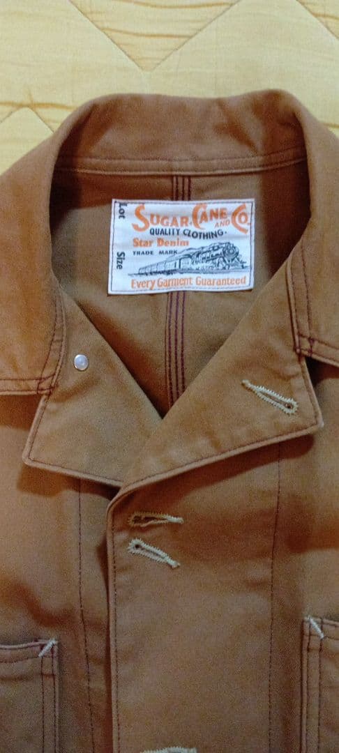 Sugar Cane　シュガーケーン　ブラウンダック　カバーオール　ワークコート