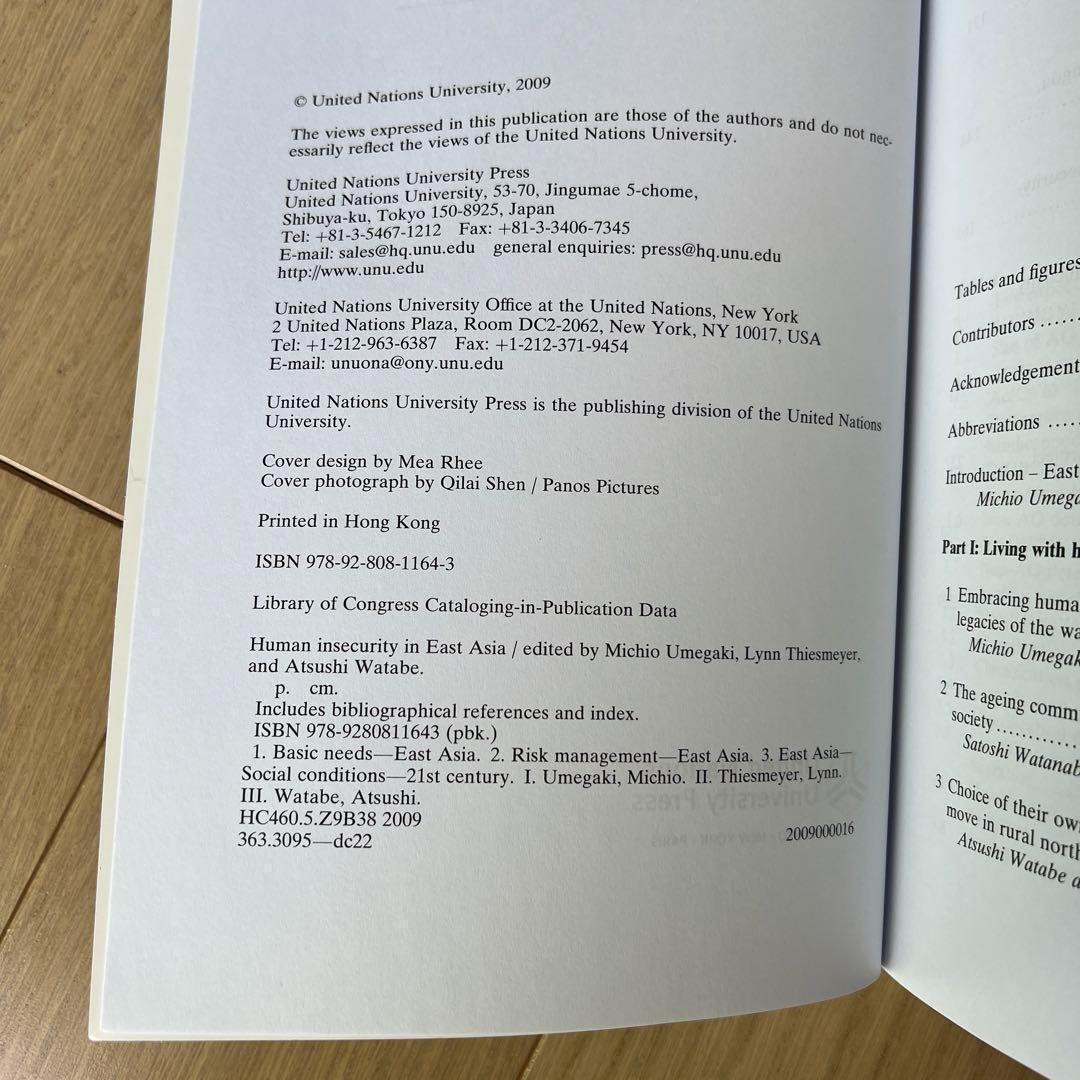 洋書 Human Insecurity in East Asia