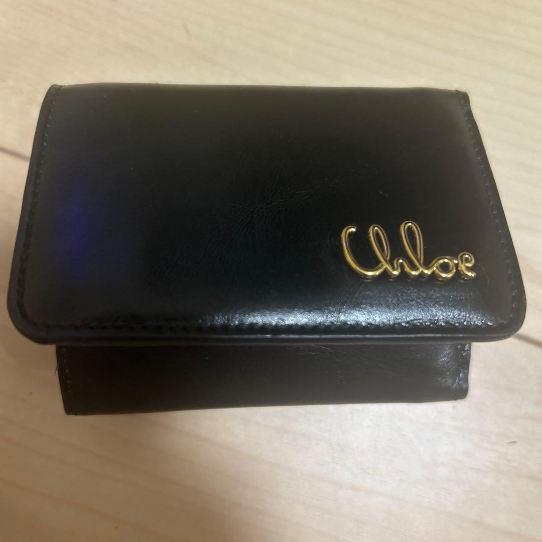 Chloe ブラック 三つ折り財布　ICONIC MINI TRIFOL