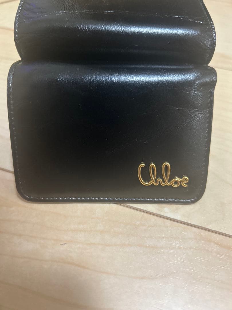 Chloe ブラック 三つ折り財布　ICONIC MINI TRIFOL