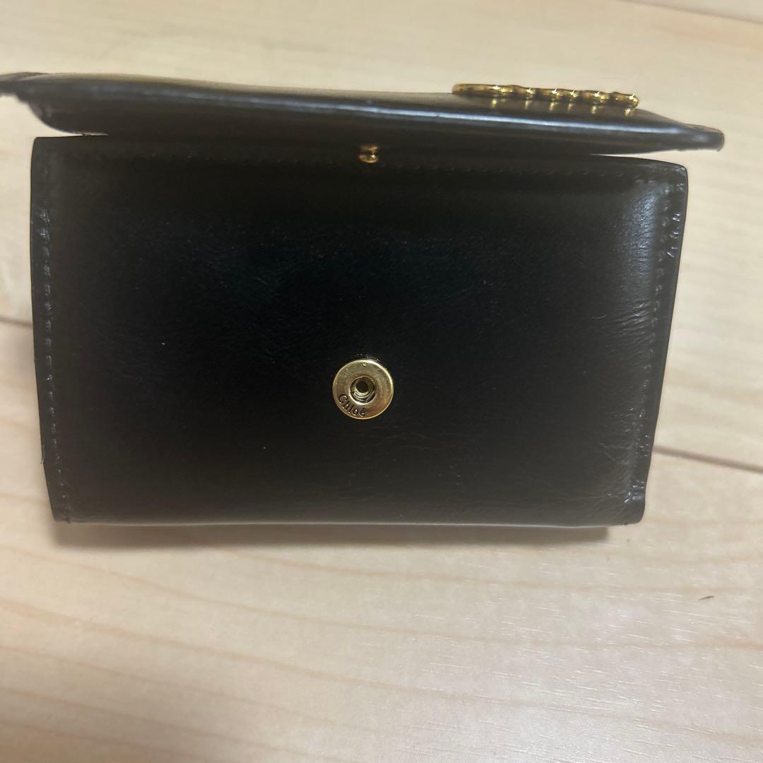 Chloe ブラック 三つ折り財布　ICONIC MINI TRIFOL