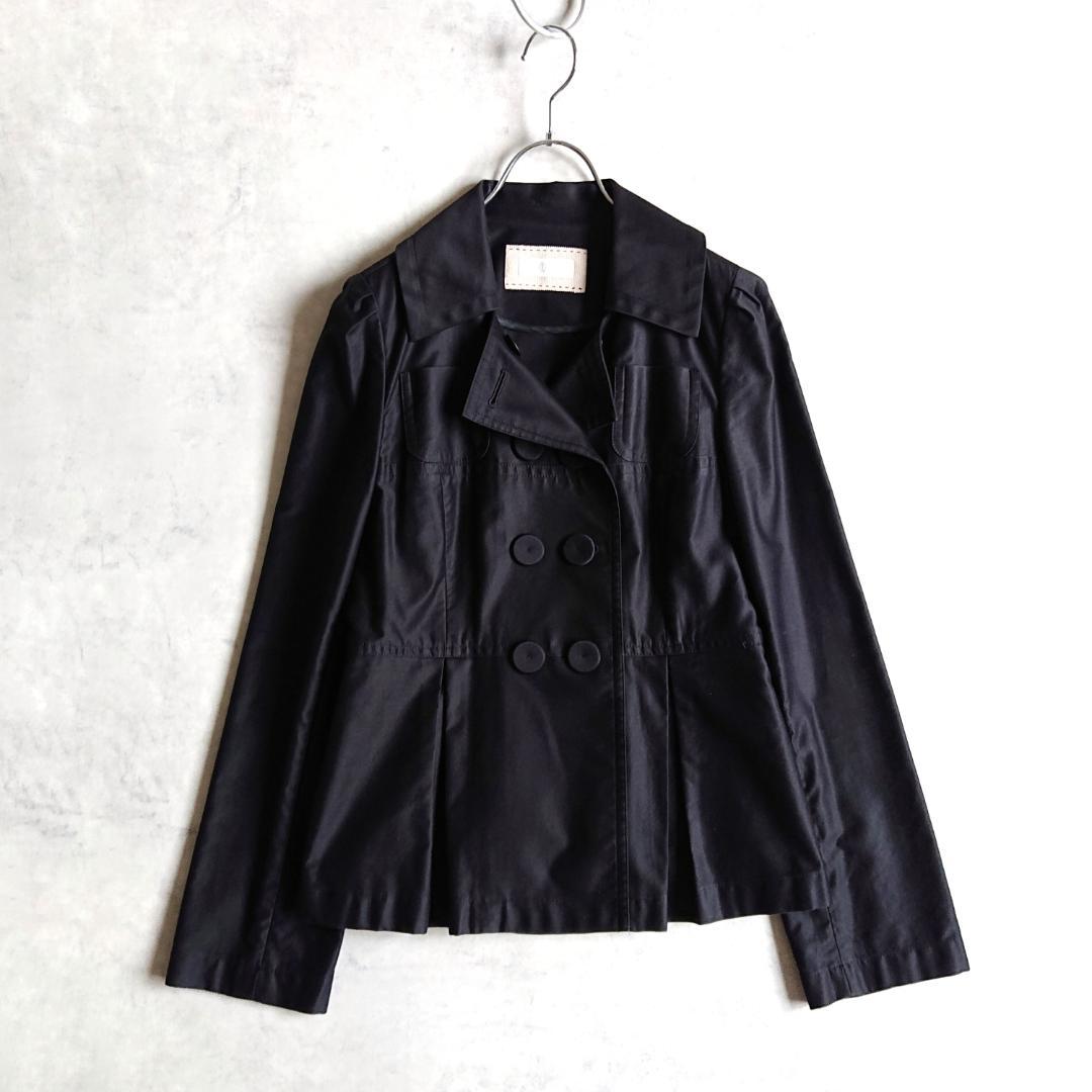 TO BE CHIC トゥービーシック タックフレアジャケット 黒 42