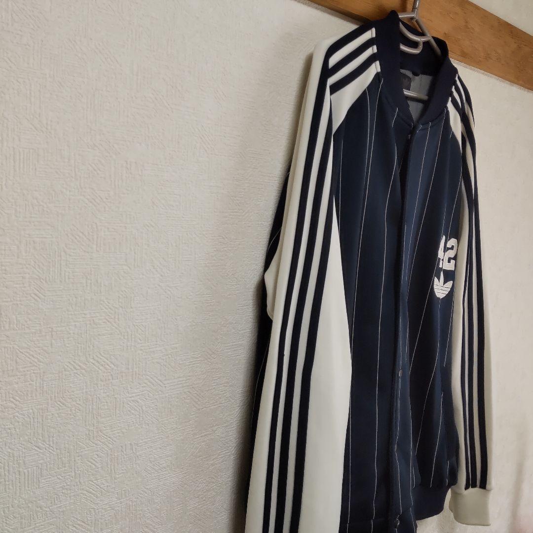 【希少】adidas アディダス ストライプ ジャケット スナップボタン 刺繍
