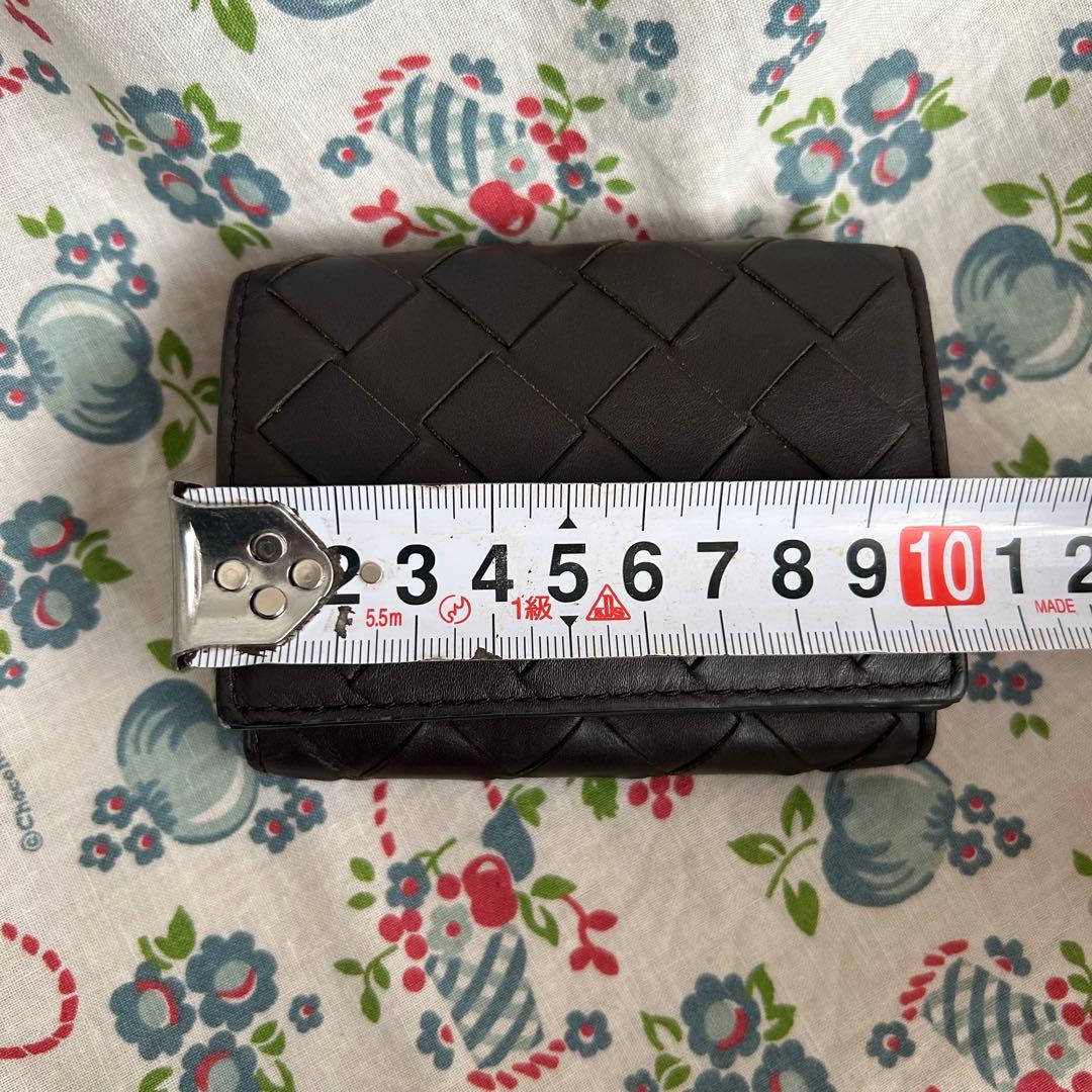 Bottega Veneta黒 レザー 三つ折り財布
