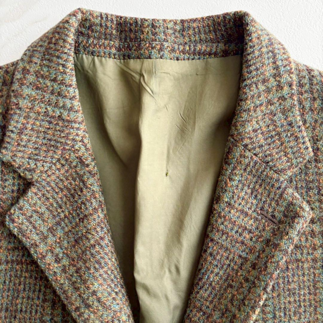 60s◆激レア Dunn&Co ハリス ツイード テーラードジャケット 胡桃