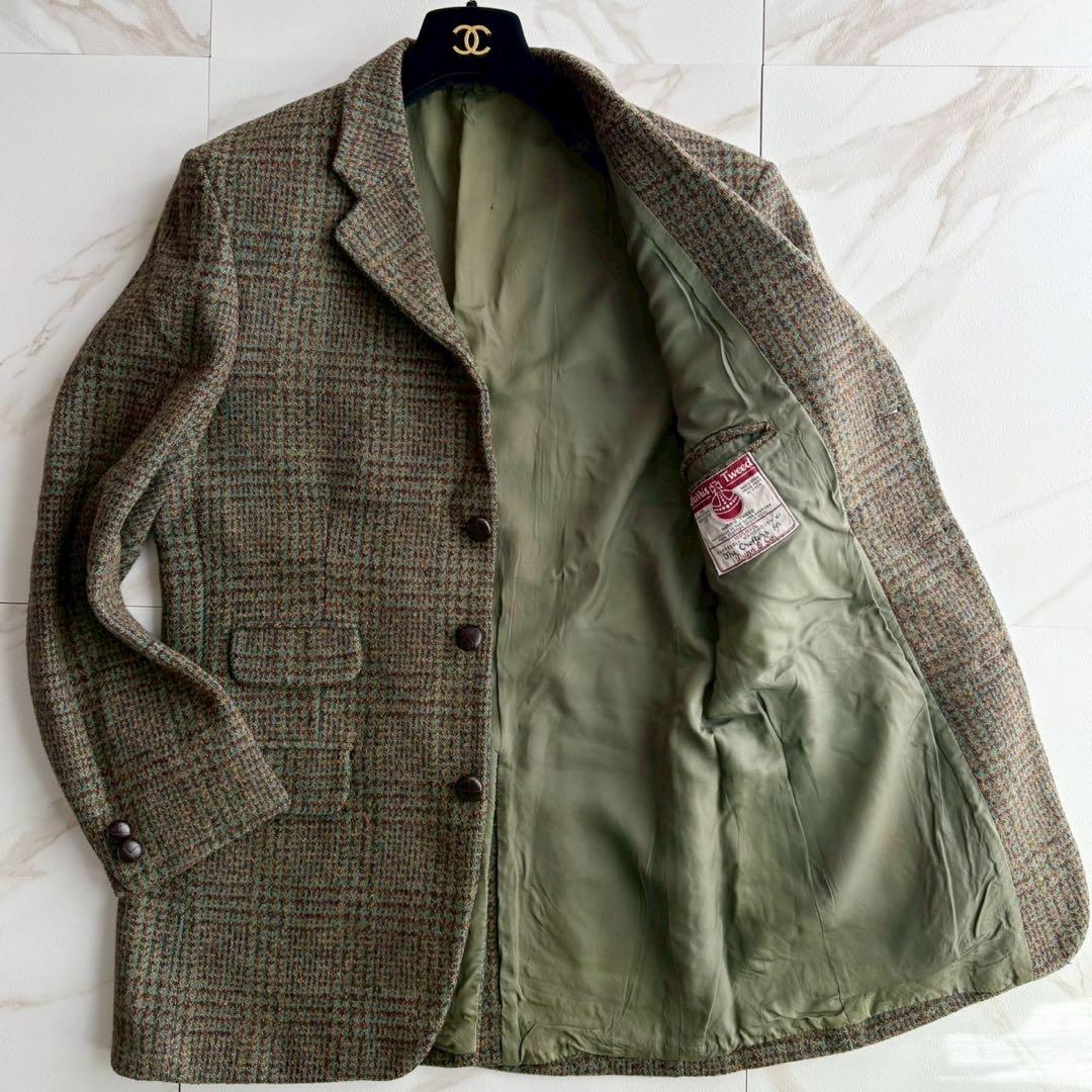 60s◆激レア Dunn&Co ハリス ツイード テーラードジャケット 胡桃