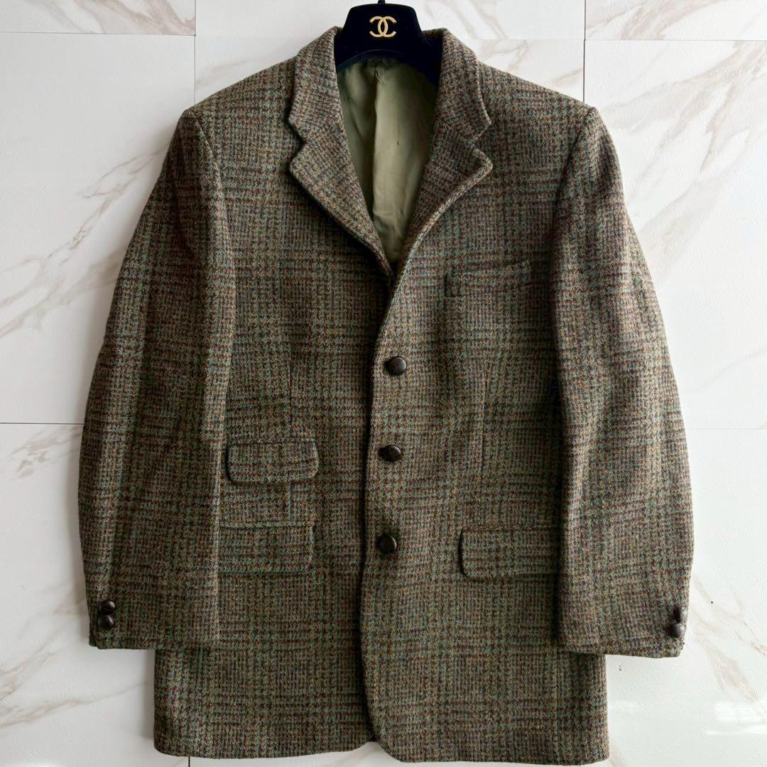 60s◆激レア Dunn&Co ハリス ツイード テーラードジャケット 胡桃