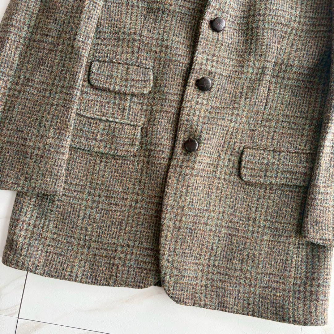 60s◆激レア Dunn&Co ハリス ツイード テーラードジャケット 胡桃