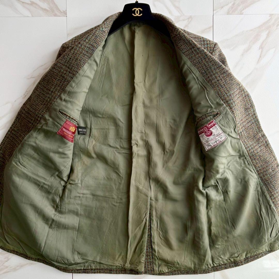 60s◆激レア Dunn&Co ハリス ツイード テーラードジャケット 胡桃