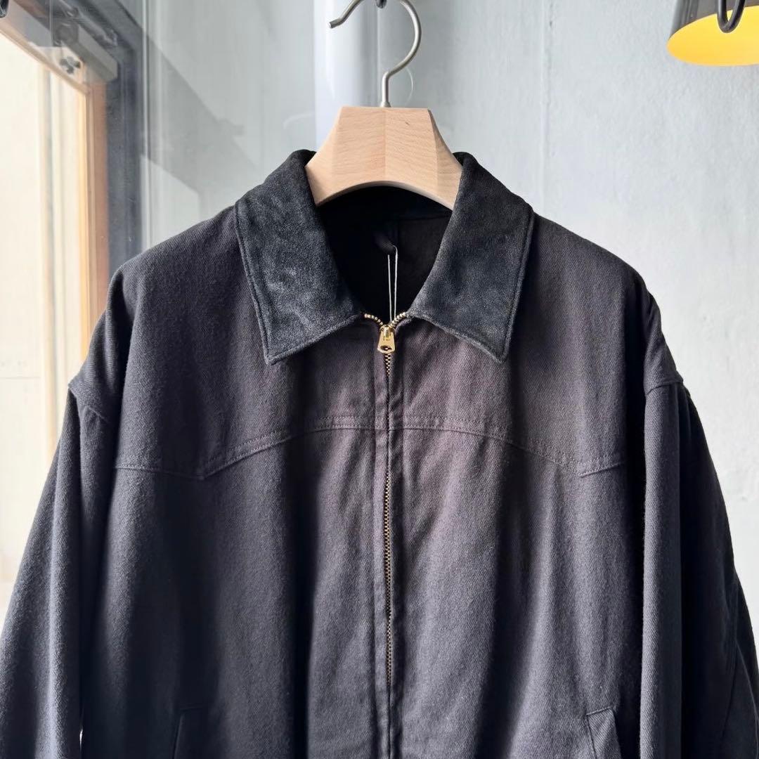 ジャケット・アウター COMOLI 26SS BLACK DRILL ZIP JACKET size3