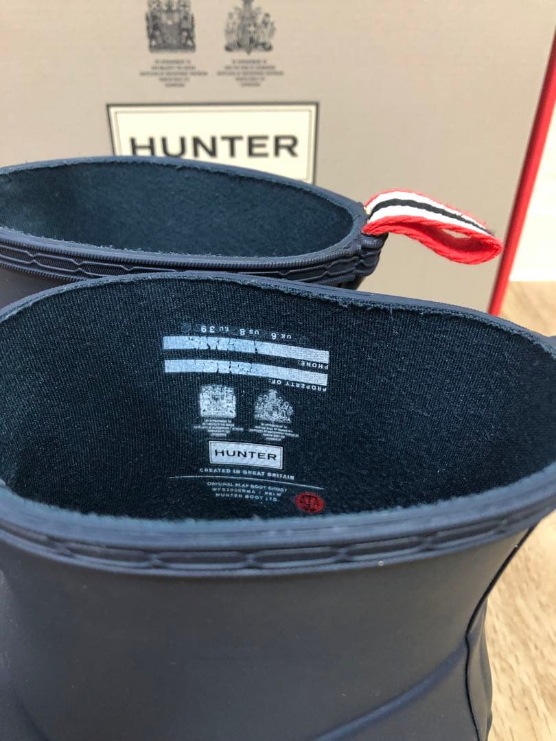 HUNTER オリジナル プレイ ショートブーツ レインブーツEU39