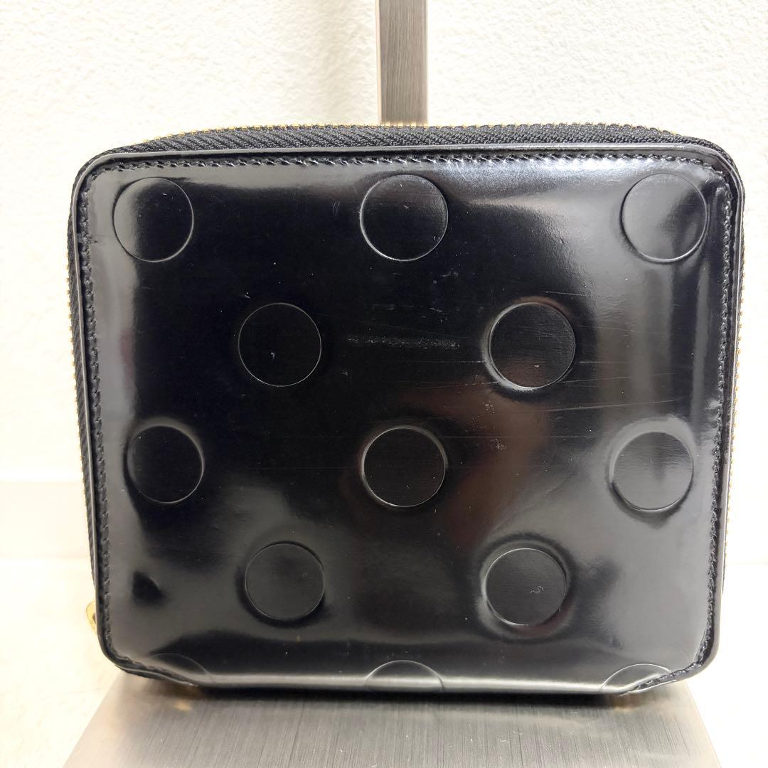 【美品】COMME des GARCONS コンパクト財布 黒 ドット