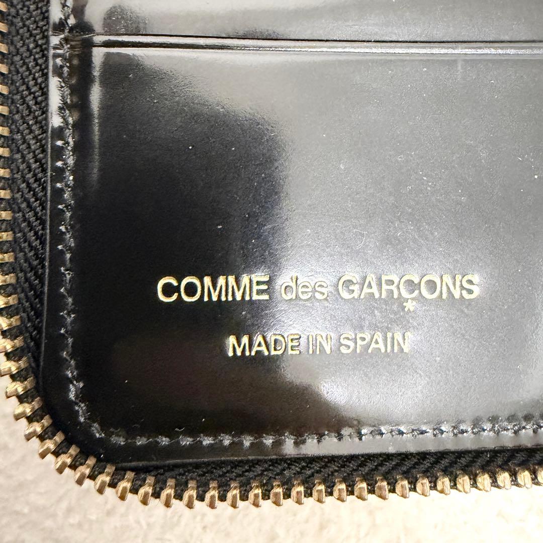 【美品】COMME des GARCONS コンパクト財布 黒 ドット