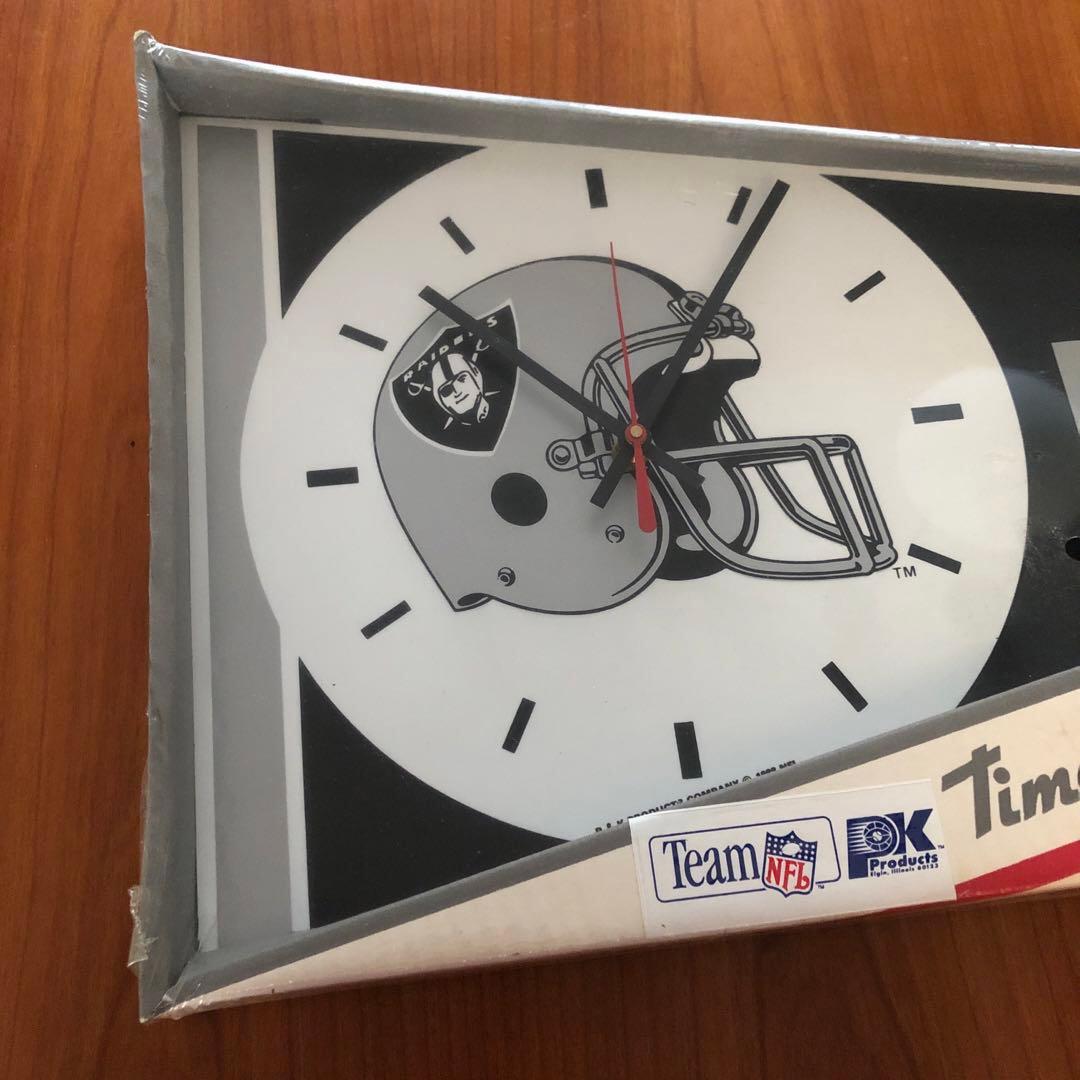 アクセサリー LA Raiders NFL PENNANT CLOCK 1988