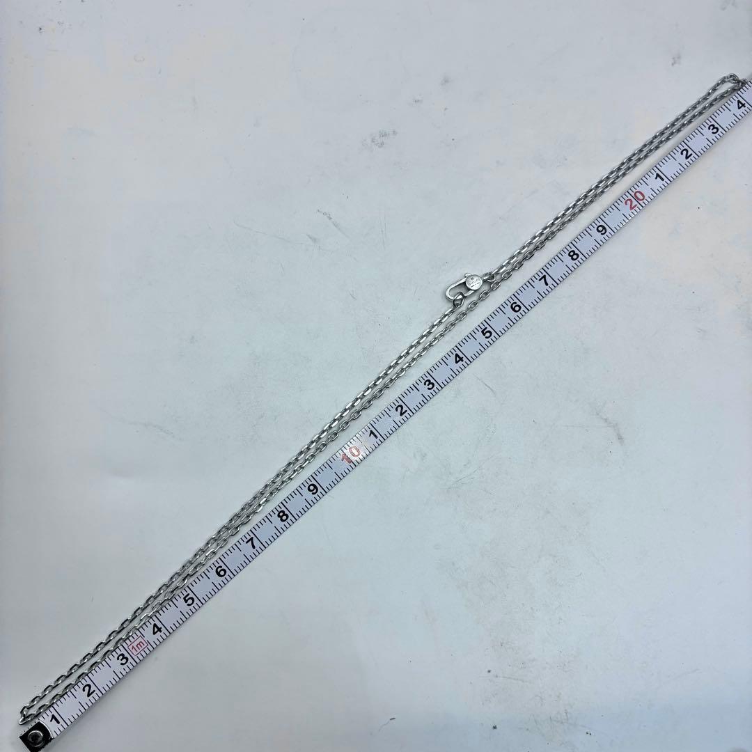 【美品】グッチ　ネックレスチェーンのみ　50cm　シルバー925　希少デザイン
