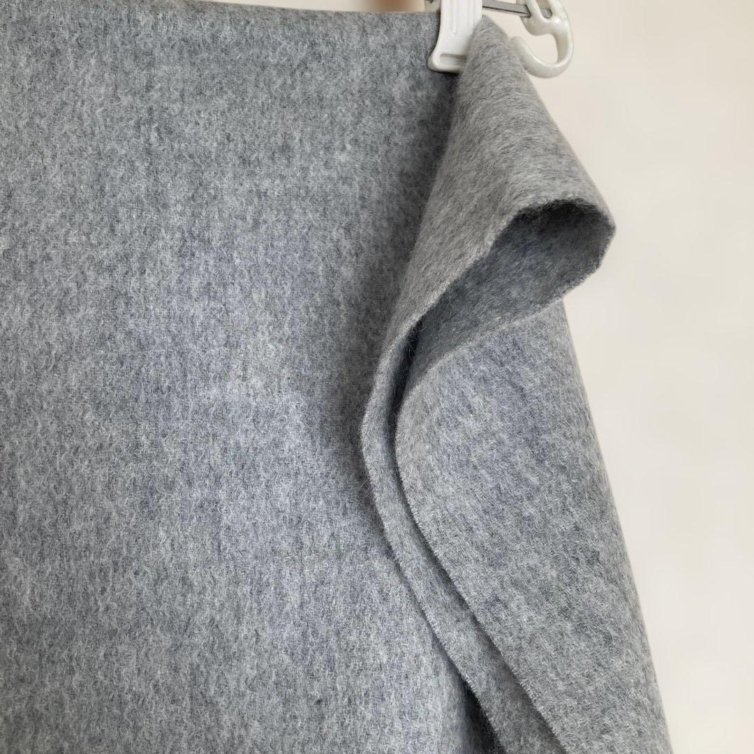 カシミヤストール　グレー　美品
