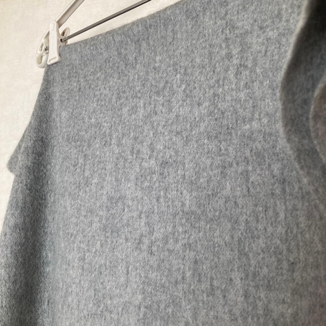 カシミヤストール　グレー　美品