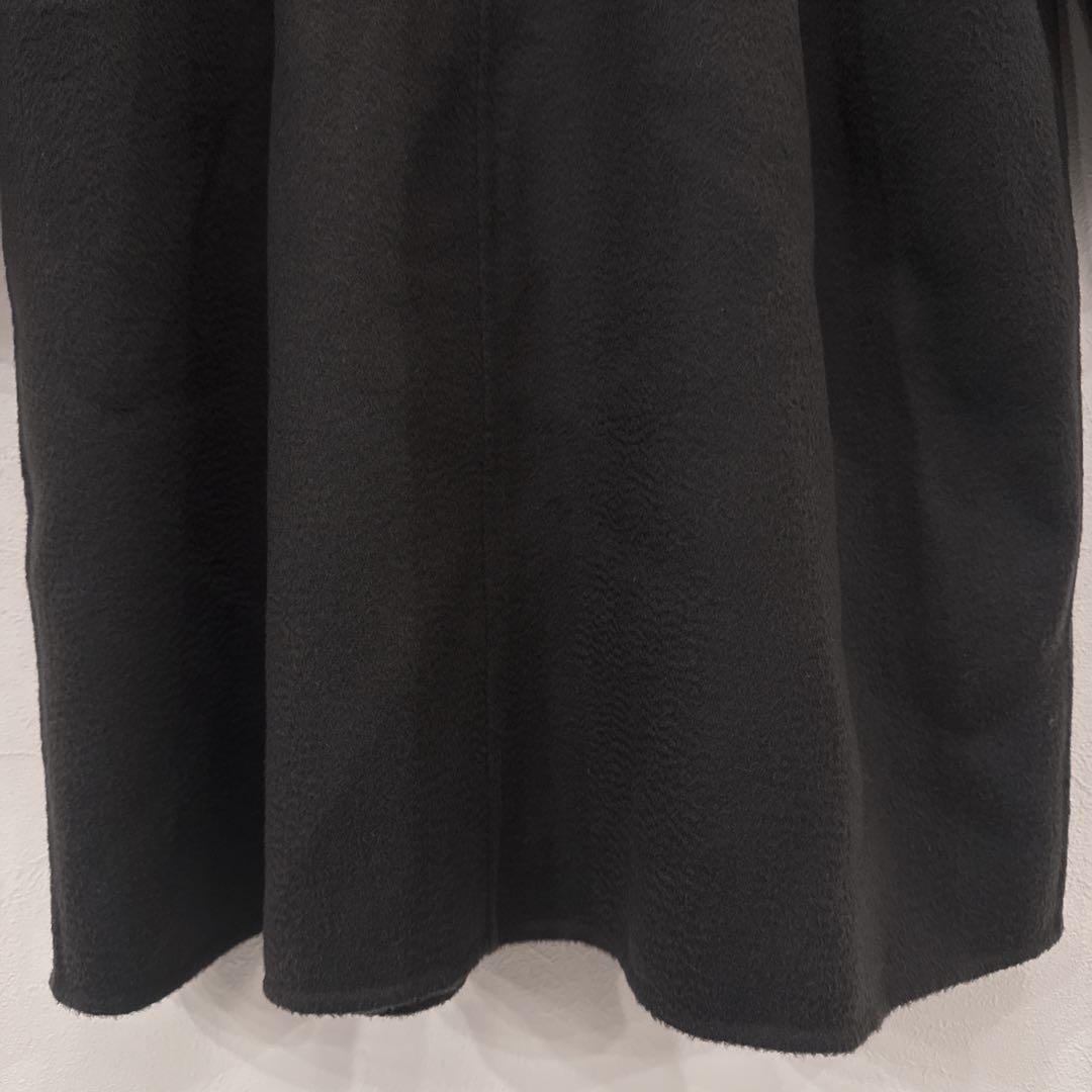champdemarsスタンドカラーコート　黒　日本製　カシミヤ100% 38