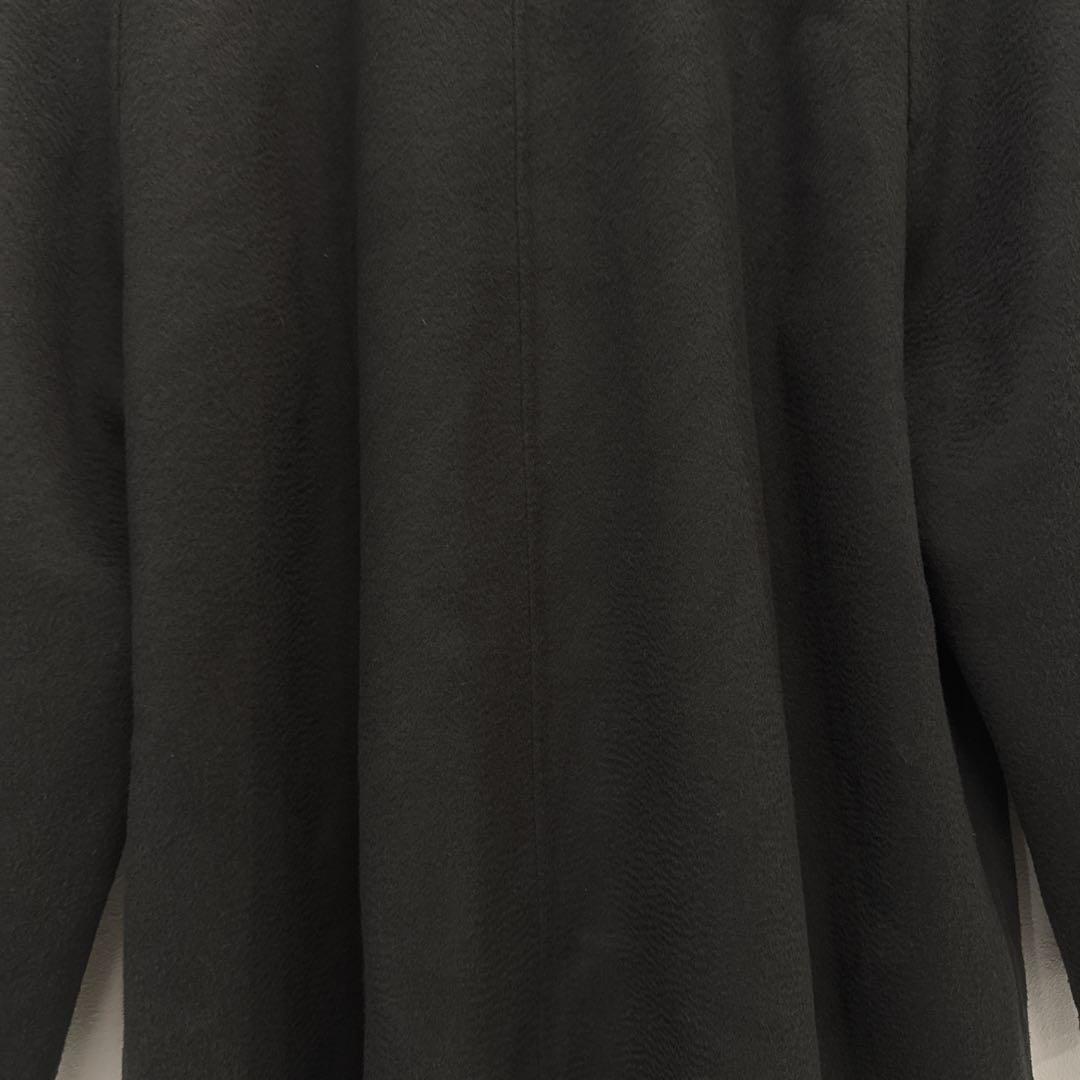 champdemarsスタンドカラーコート　黒　日本製　カシミヤ100% 38