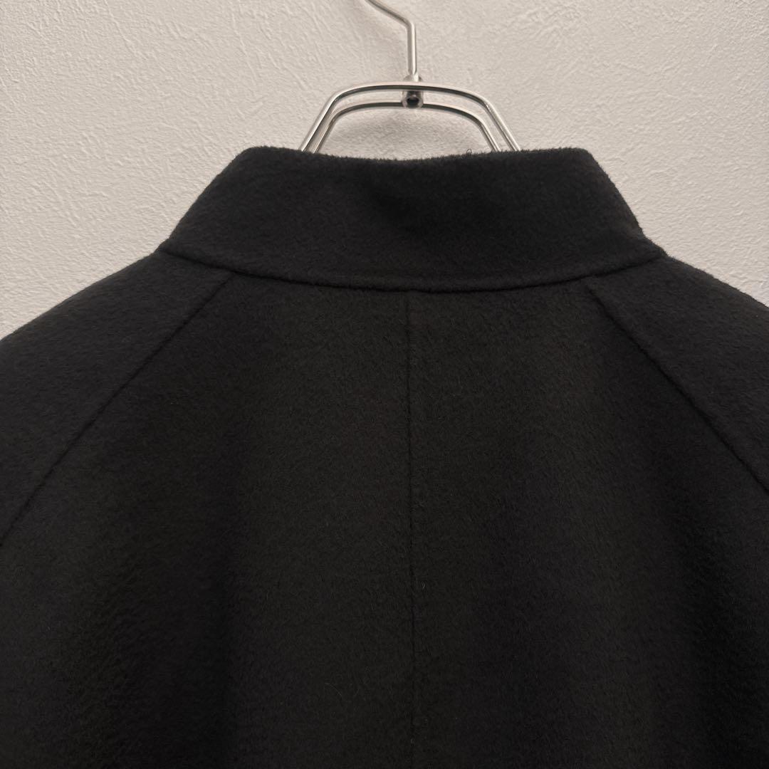 champdemarsスタンドカラーコート　黒　日本製　カシミヤ100% 38