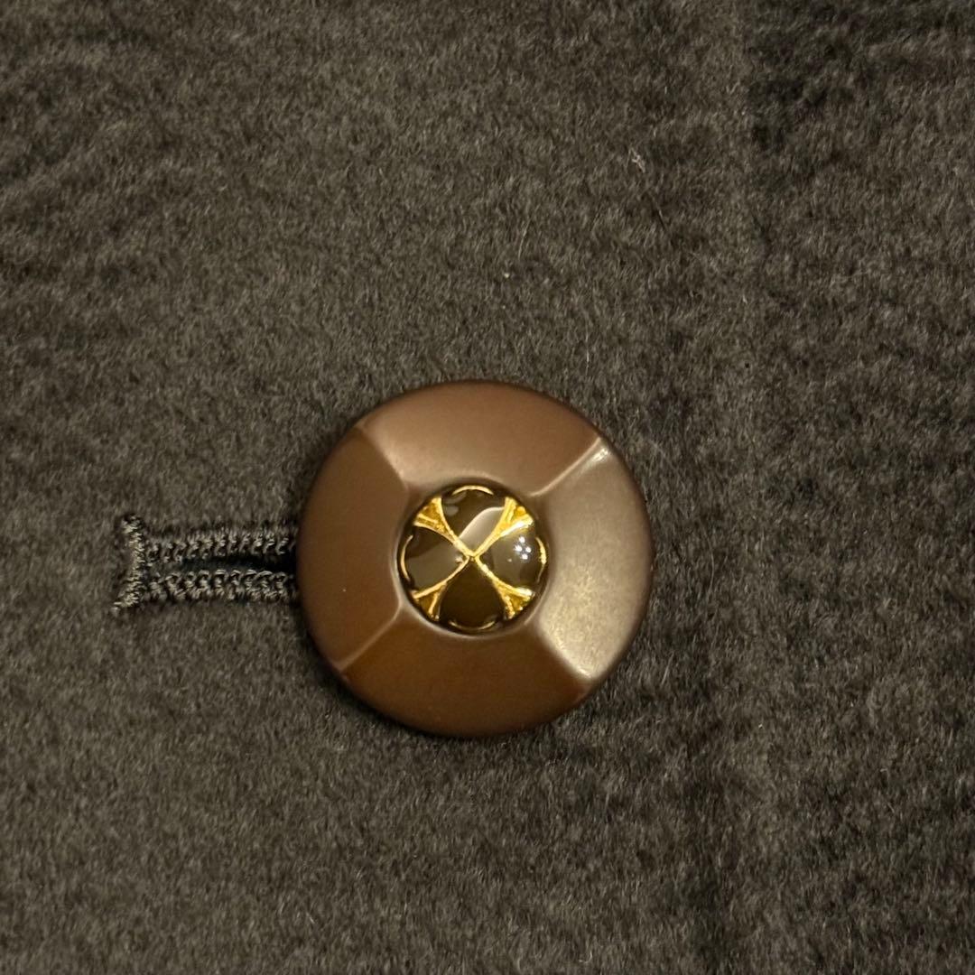 champdemarsスタンドカラーコート　黒　日本製　カシミヤ100% 38