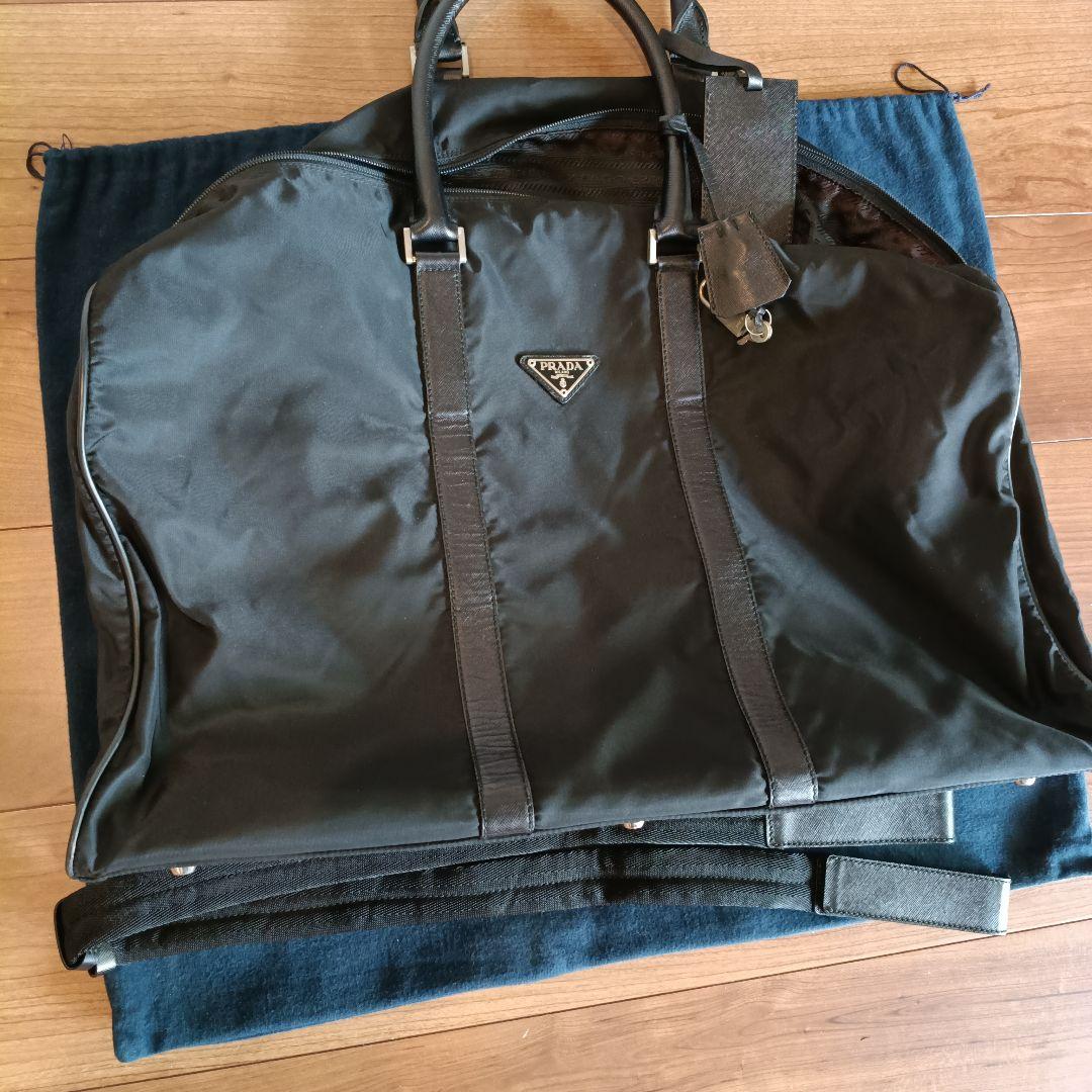 【美品】プラダ PRADA ナイロン ボストンバッグ 黒 ブラック