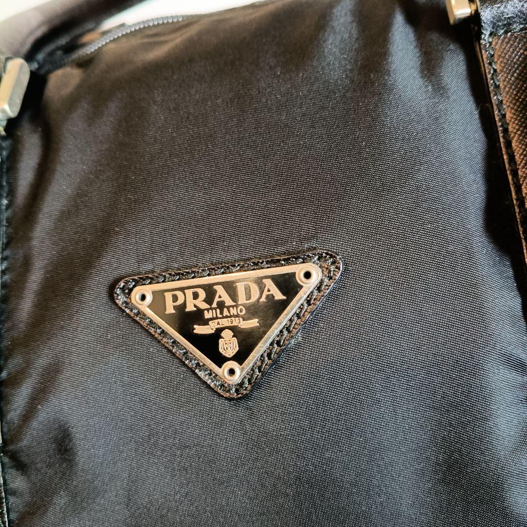 【美品】プラダ PRADA ナイロン ボストンバッグ 黒 ブラック