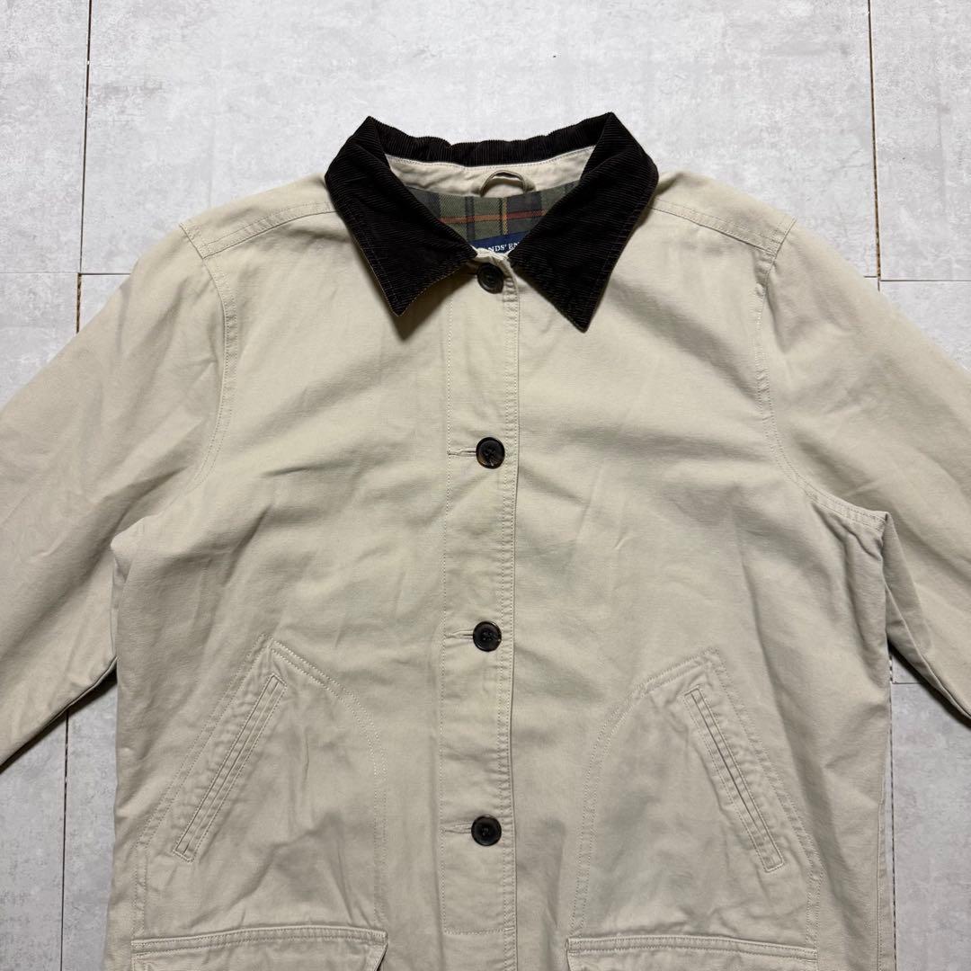 LAND'S END ランズエンド ハンティングジャケット 襟コーデュロイ L