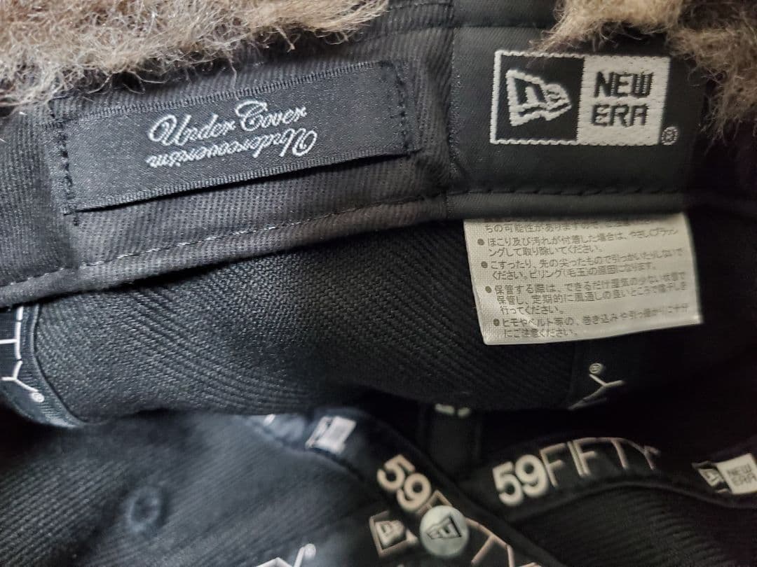 UNDERCOVER × NEW ERA ファー付き 刺繍キャップ NO SIR