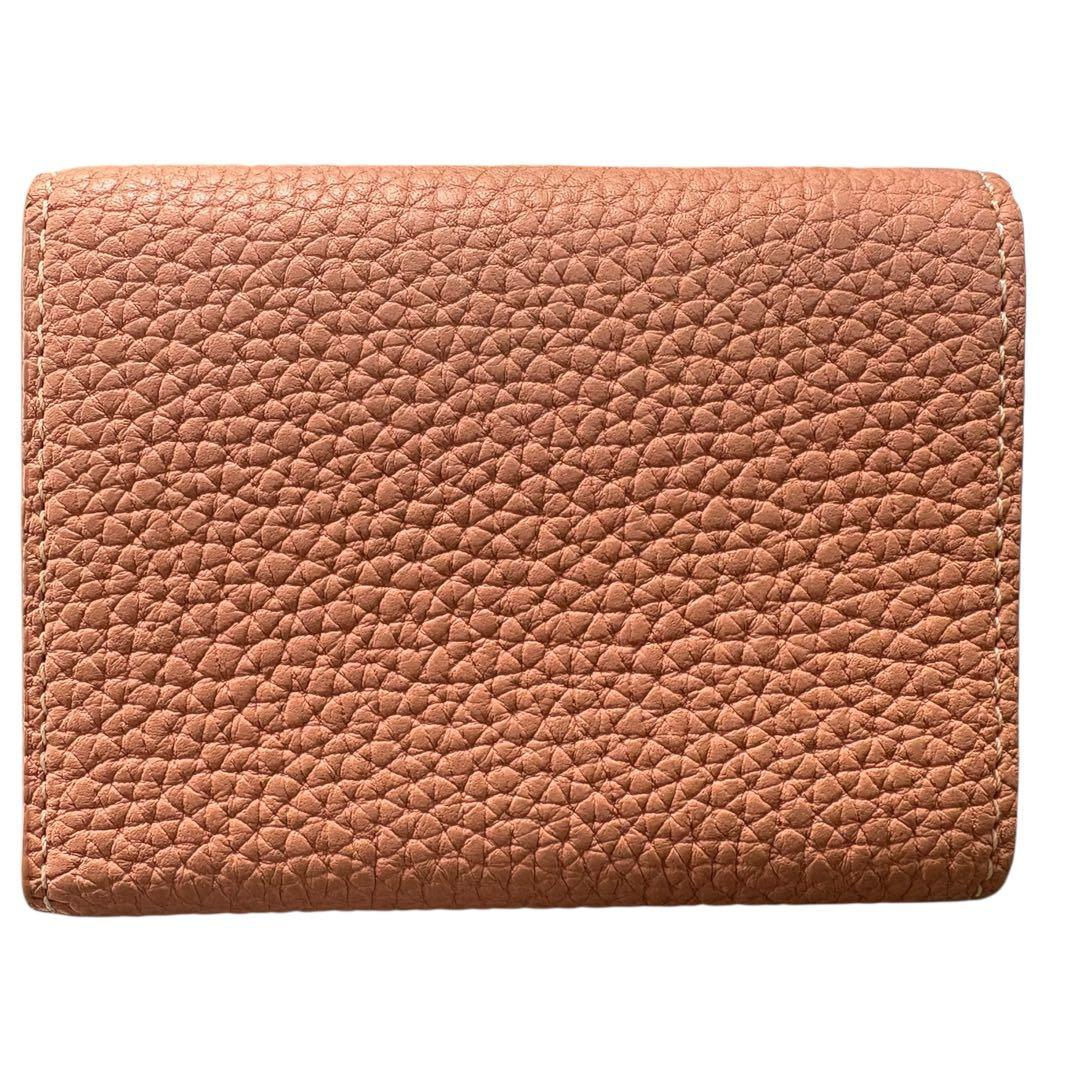 極美品　 ボナベンチュラ スモール ウォレット シュリンクレザー　ピンク