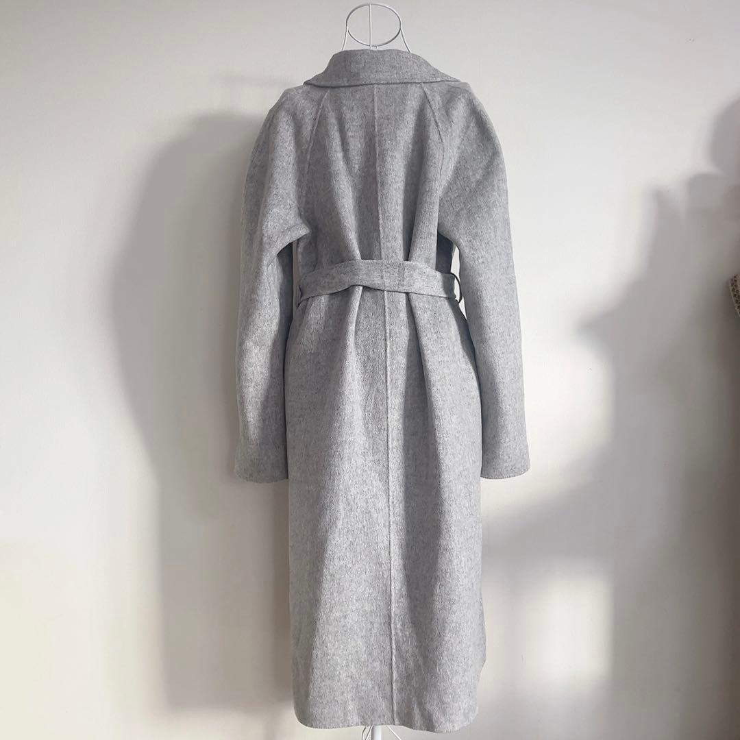 自由区　MANTECO FEMININE REVER コート　ロング丈　ウール混
