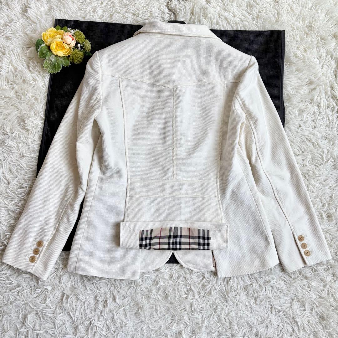 美品♡バーバリーロンドン ジャケット ノバチェック 比翼ボタン ロゴボタン 40