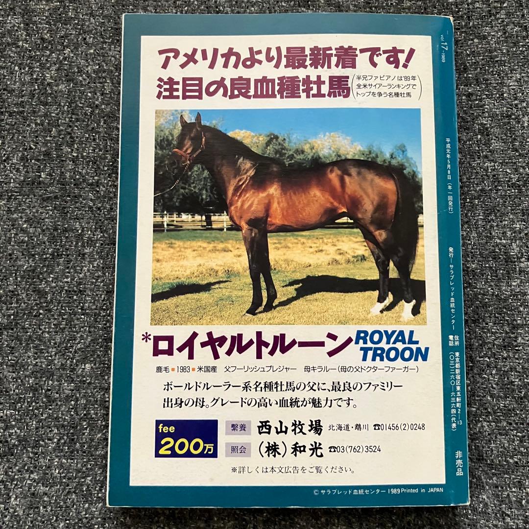 【希少】スタリオン・レヴュー 1989 vol.17 サラブレッド血統センター