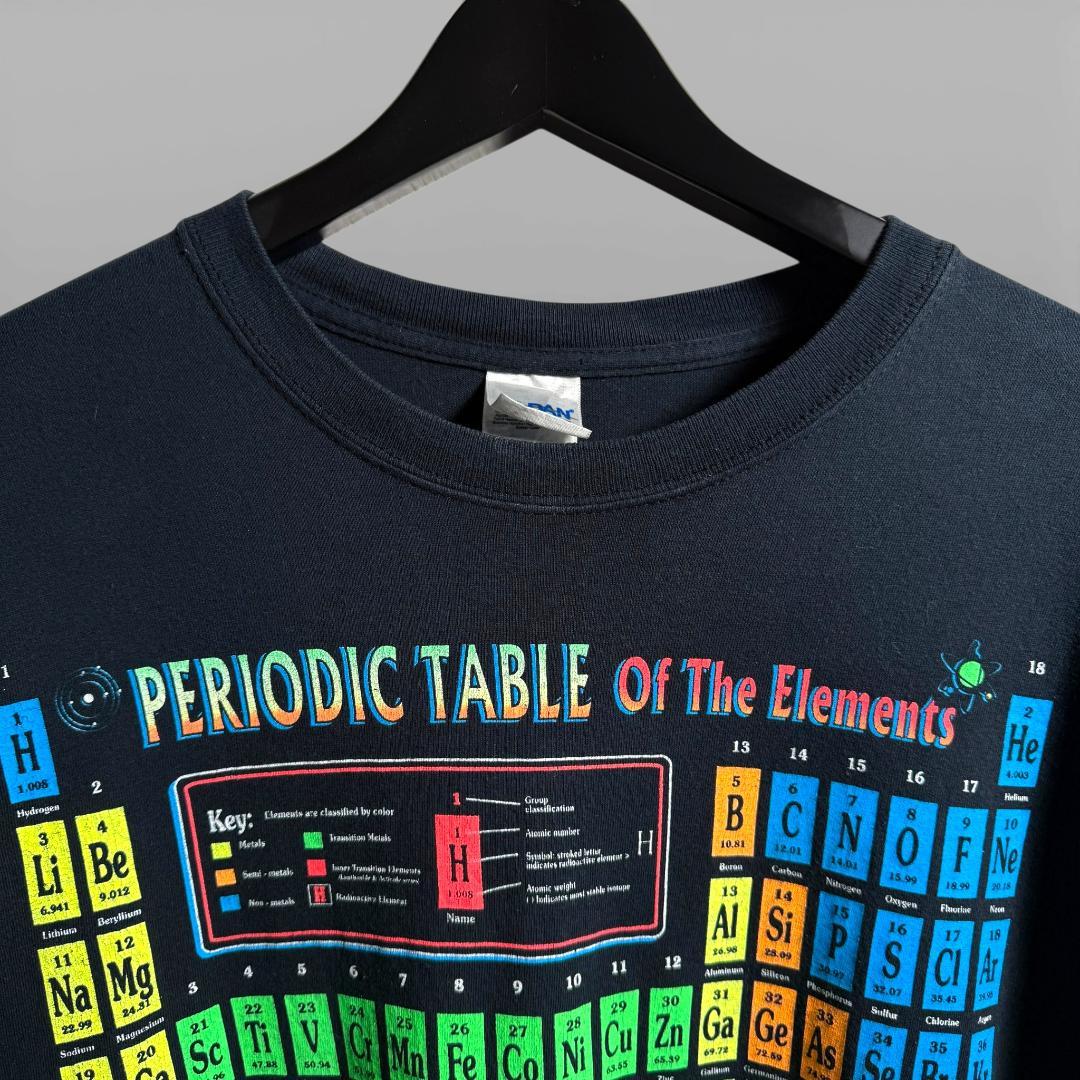古着 00s 周期表 サイエンス Tシャツ XL ブラック D02