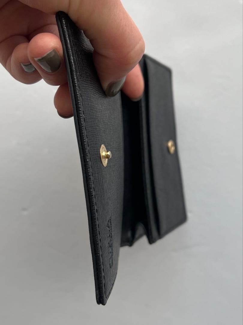 【美品】FURLA ブラック 名刺入れ