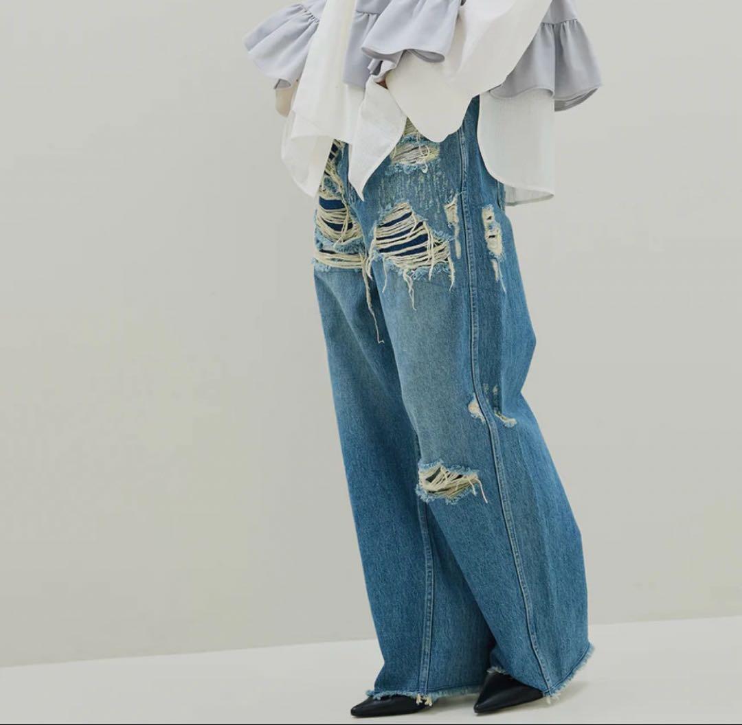 UND HARD DAMAGE LOOSE DENIM 26インチ ameri