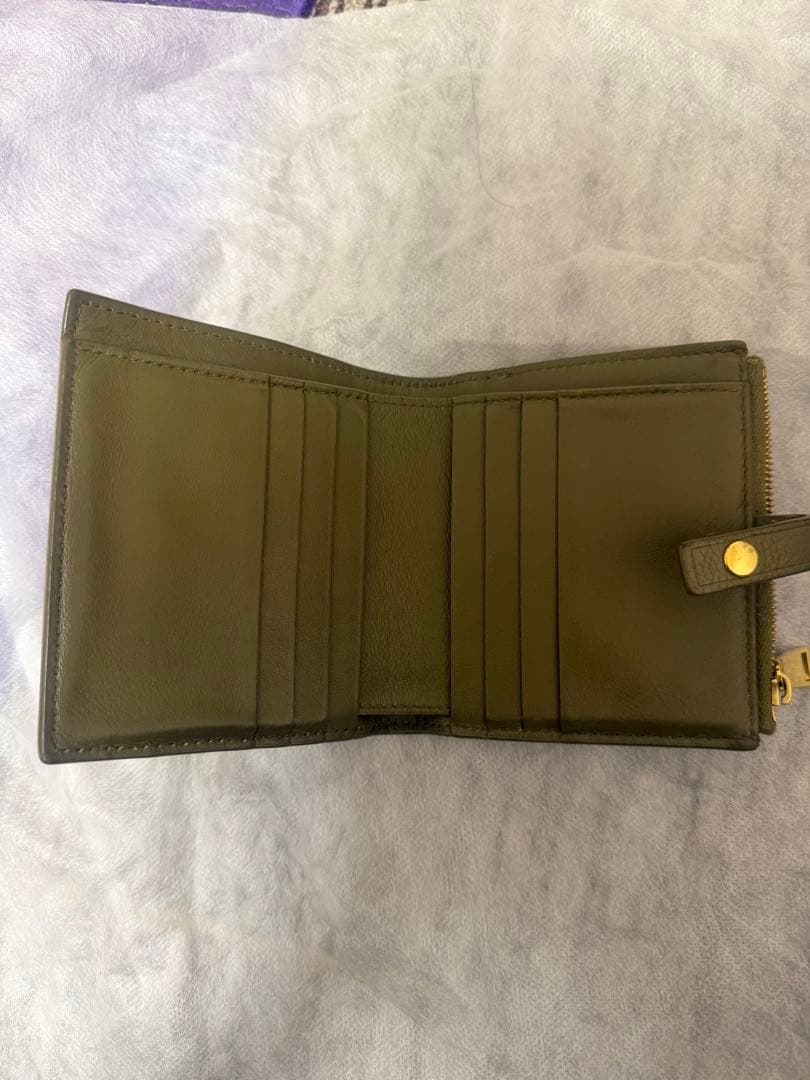 BOTTEGA VENETA ボッテガヴェネタ 二つ折り財布 ダークグリーン