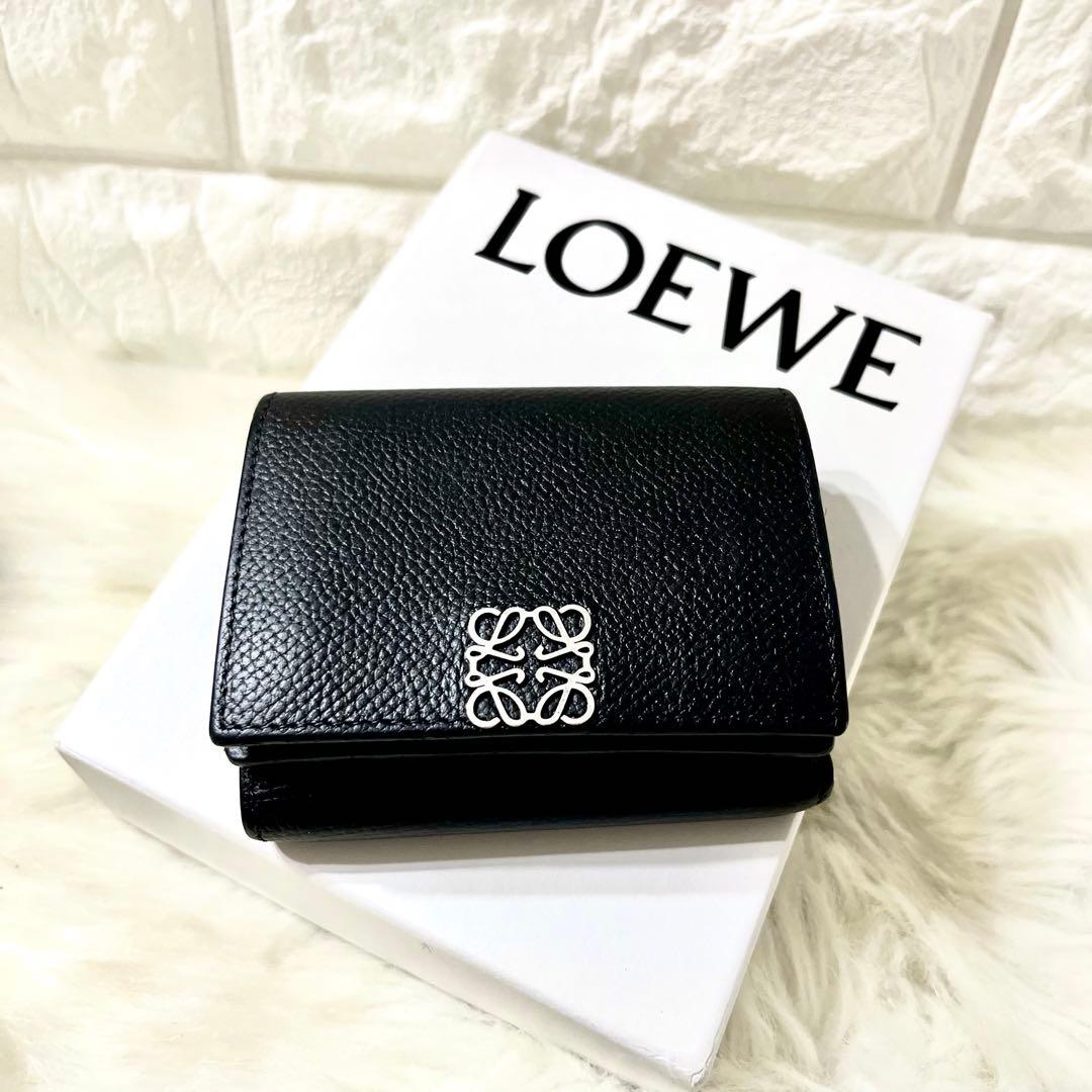 【極美品】LOEWE ロエベ トライフォールド 三つ折り財布 巾着付き