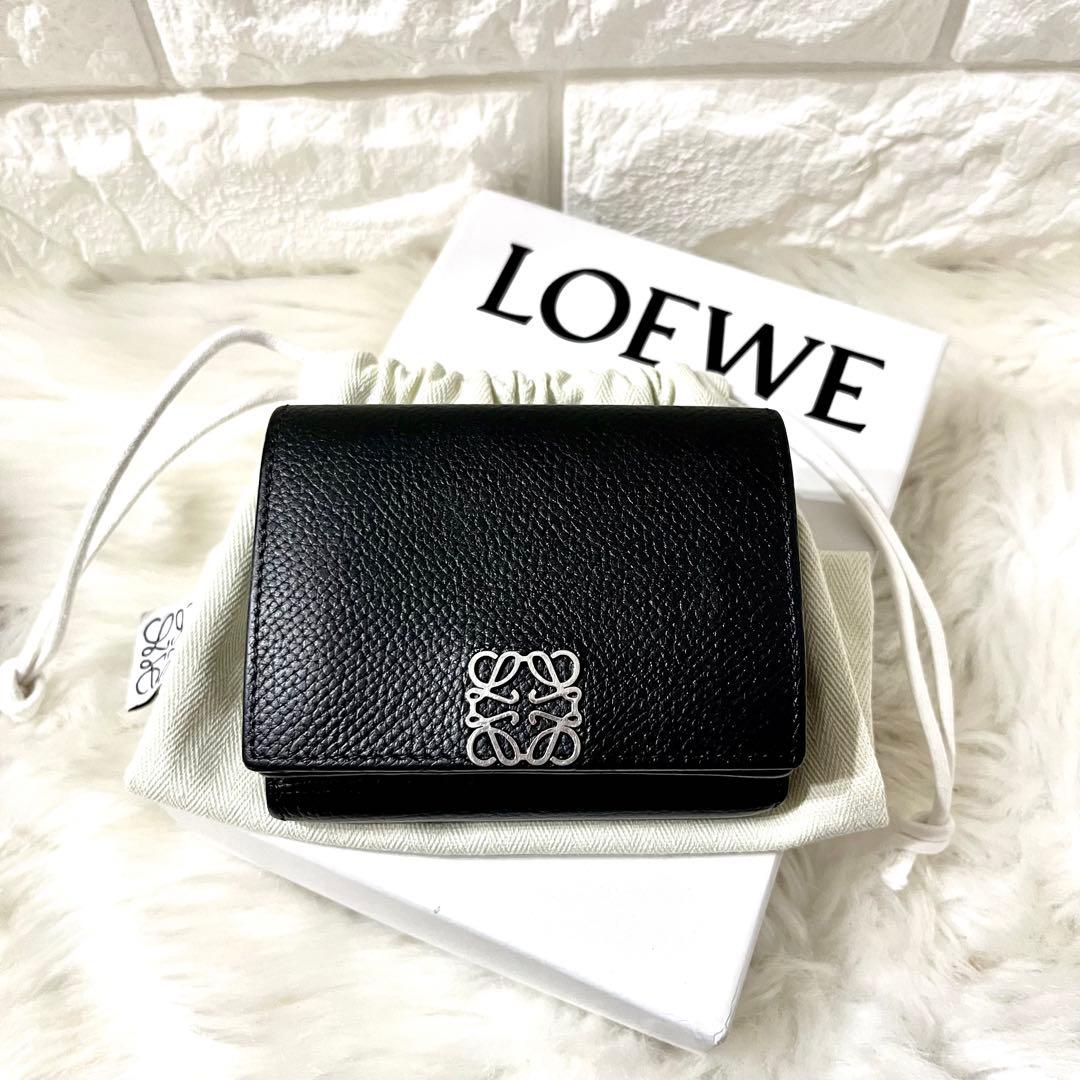 【極美品】LOEWE ロエベ トライフォールド 三つ折り財布 巾着付き