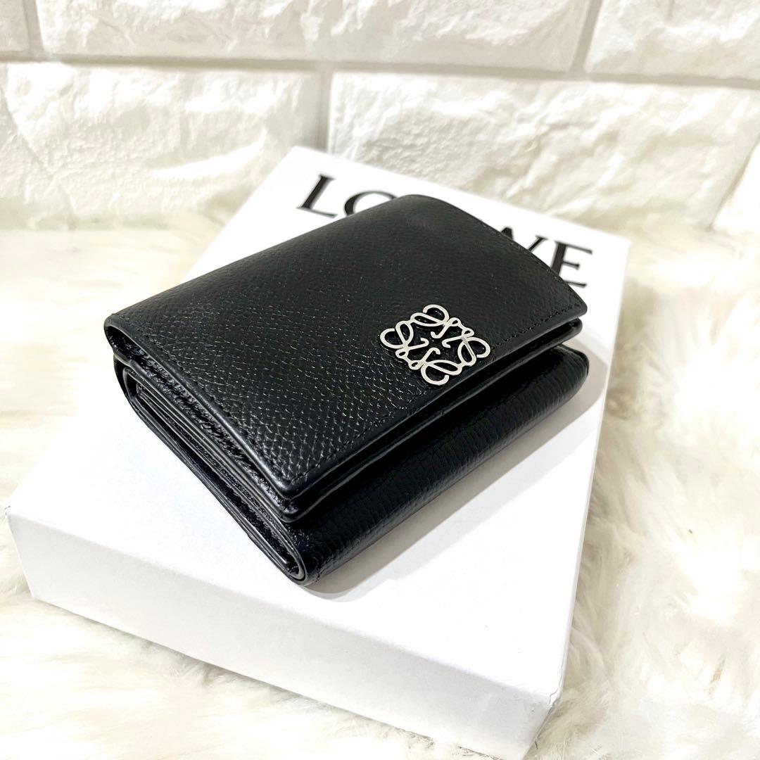 【極美品】LOEWE ロエベ トライフォールド 三つ折り財布 巾着付き