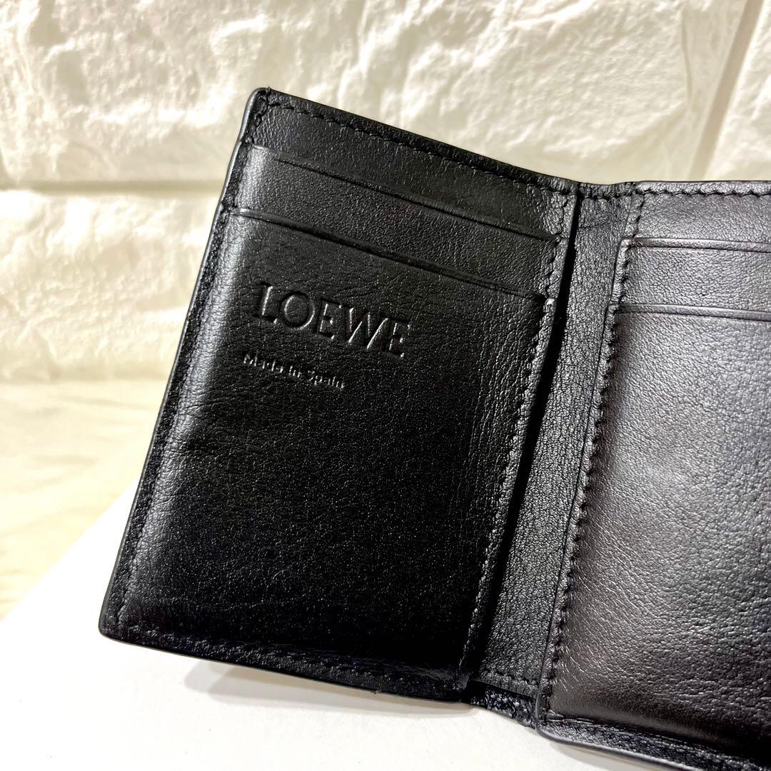 【極美品】LOEWE ロエベ トライフォールド 三つ折り財布 巾着付き