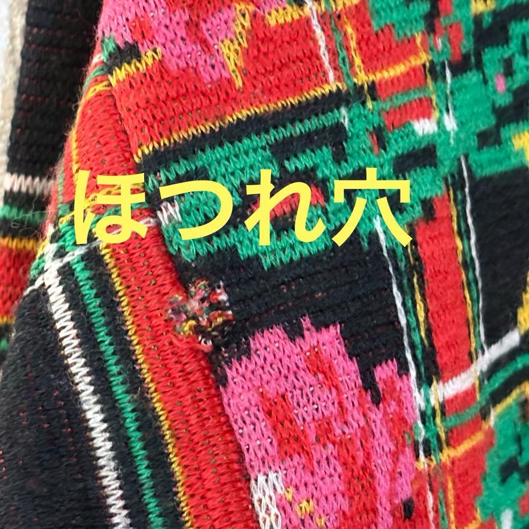 ケンゾー フラワーチェックニットカーディガン ヴィンテージ 高田賢三 ウール 花