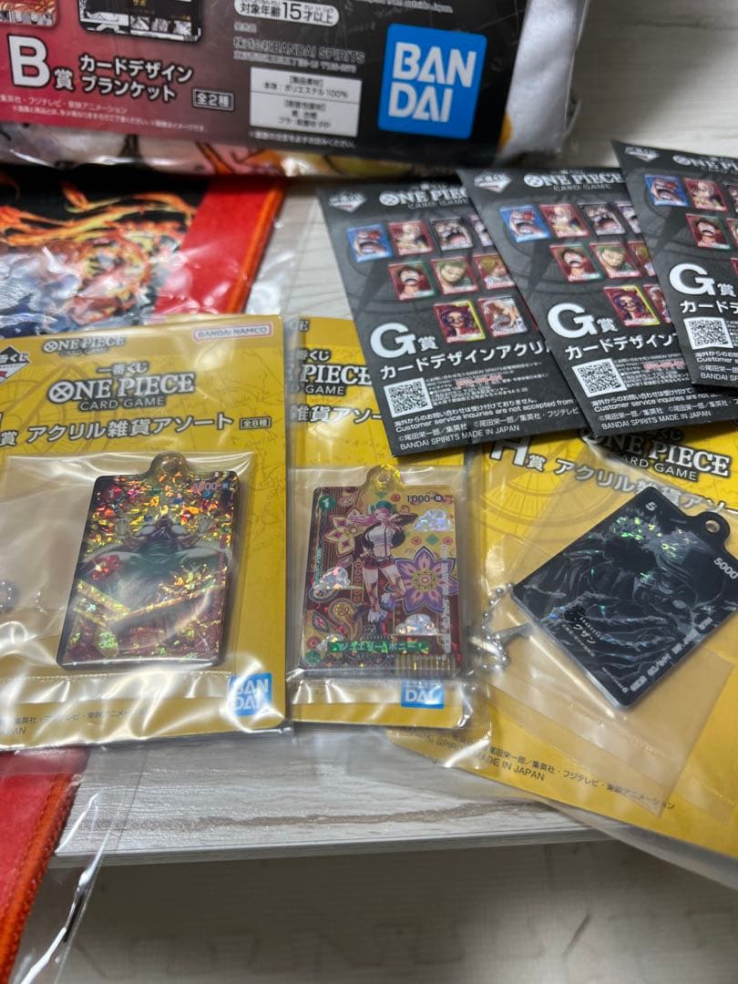 一番くじ ワンピースカードゲームA〜C賞、E〜I賞　プロモカード4枚