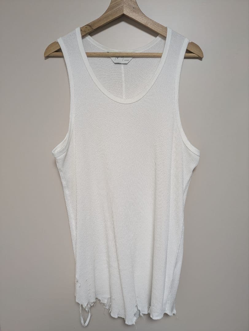トップス ANCELLM 26SS DAMAGE WAFFLE TANK Size1