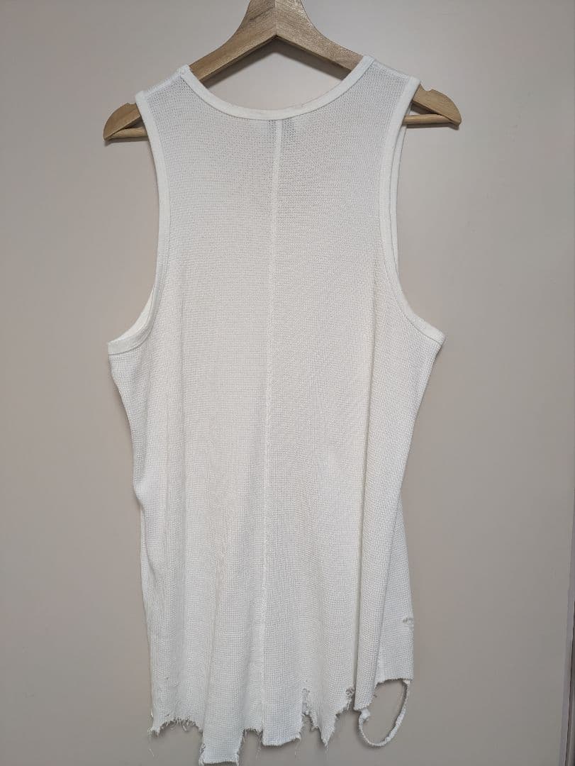 トップス ANCELLM 26SS DAMAGE WAFFLE TANK Size1