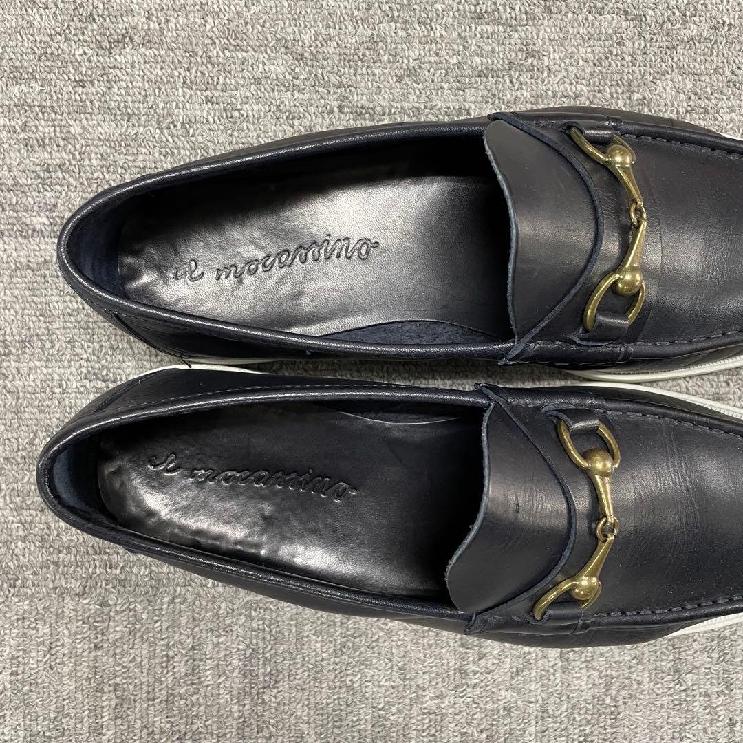 il mocassino イルモカシーノ　ネイビービットローファー　サイズ41