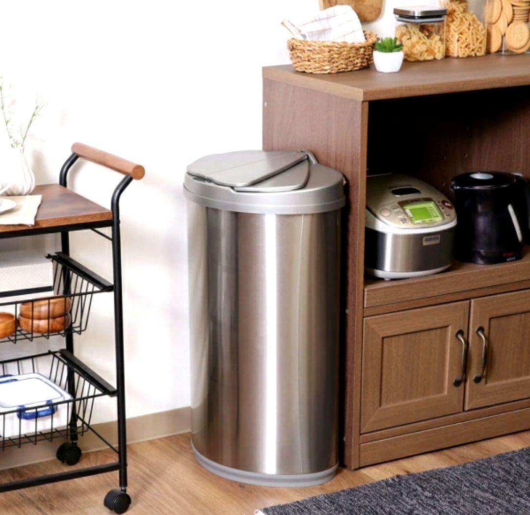 【未使用】ゴミ箱 自動開閉センサー付き ダストボックス 47L 電池付
