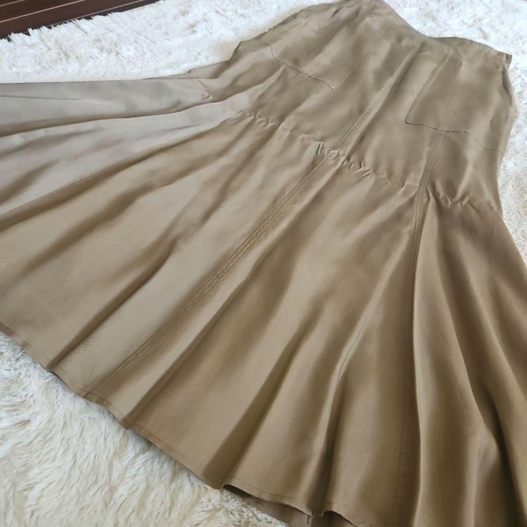 ♡NOBLE♡☆新品未使用ウォッシュドキュプラマーメイドスカート38